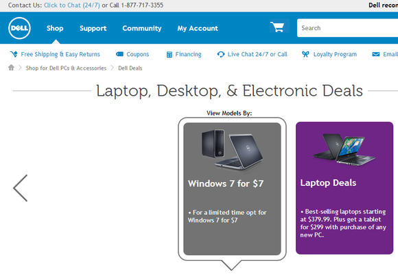 Dell Windows 7 deal