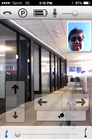 iPhone controls for the Double robot