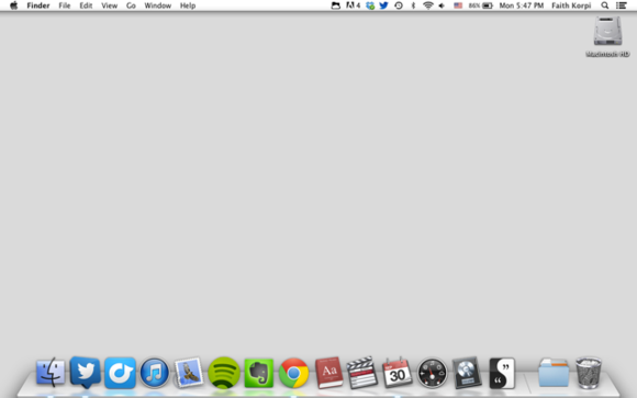 my desktop is blank mac