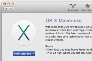 Mavericks in the Mac App Store
