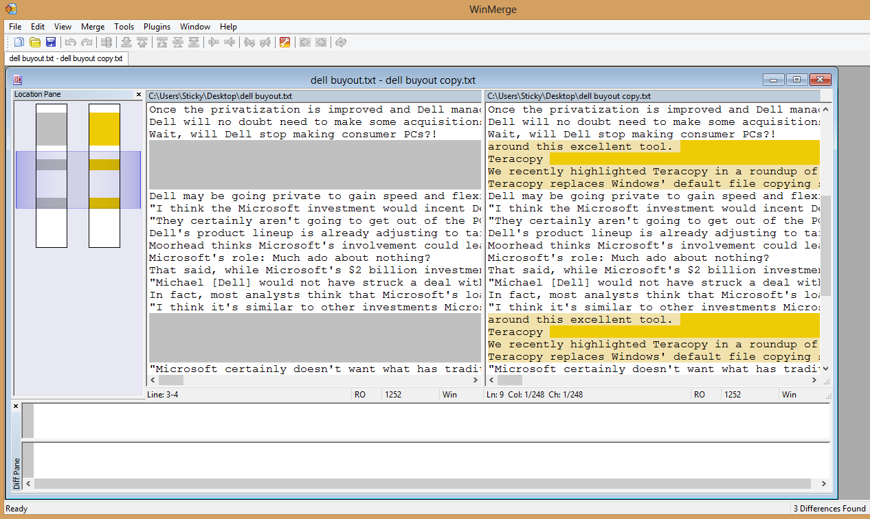 how to use winmerge to consolidate folders