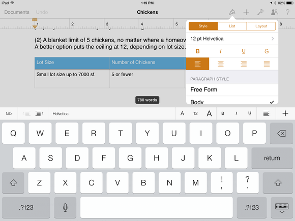 Pages 2.0 iPad