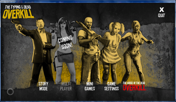 Typing of The Dead Overkill review Kill foul mouthed 