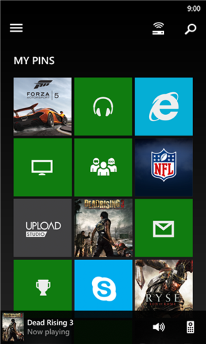 Xbox One SmartGlass app Windows Phone
