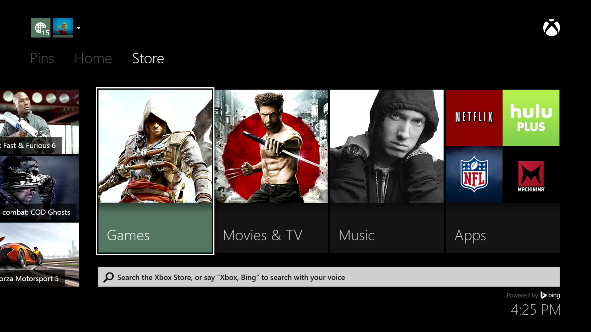 the xbox store