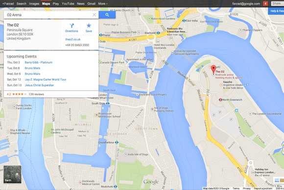 google maps cards