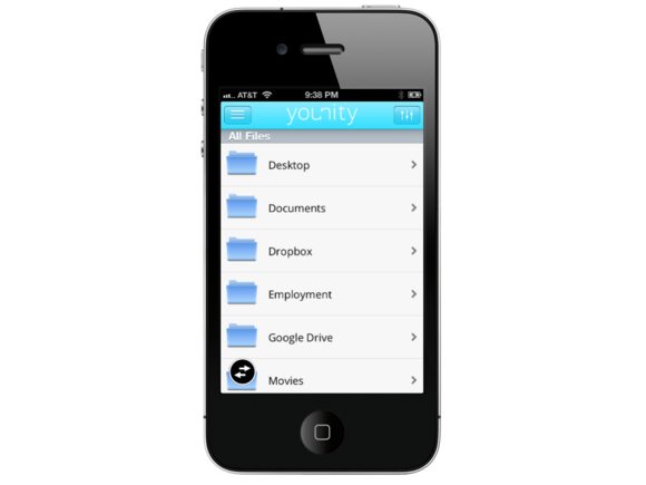 iphone files menu