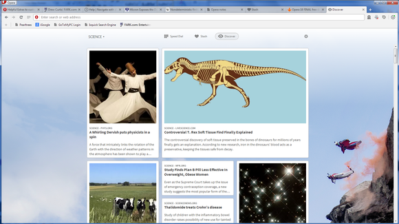 Opera 18 screenshot Discover feature