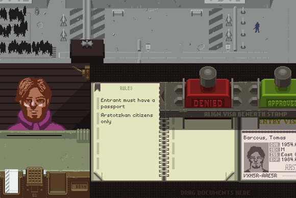 2013 PCWorld Game of the Year: Papers, Please