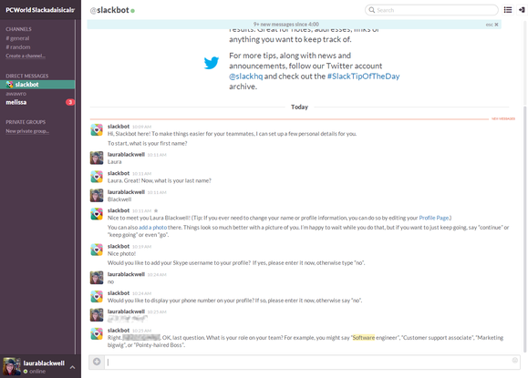 slack slackbot making profile blur