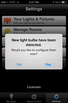 tcp app bulbs detected
