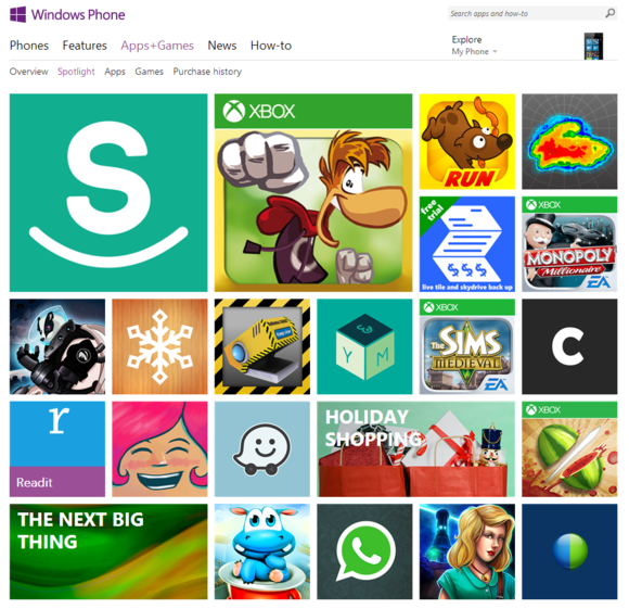 windows phone web