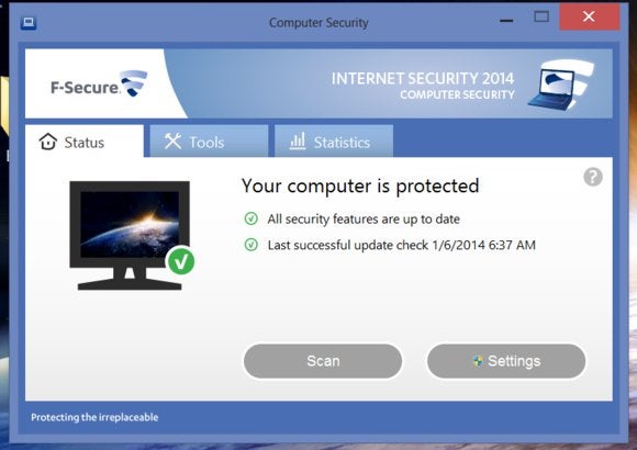 f secure status screen