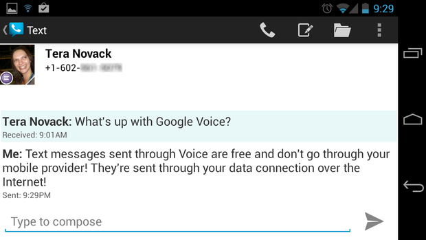 googlevoice texting