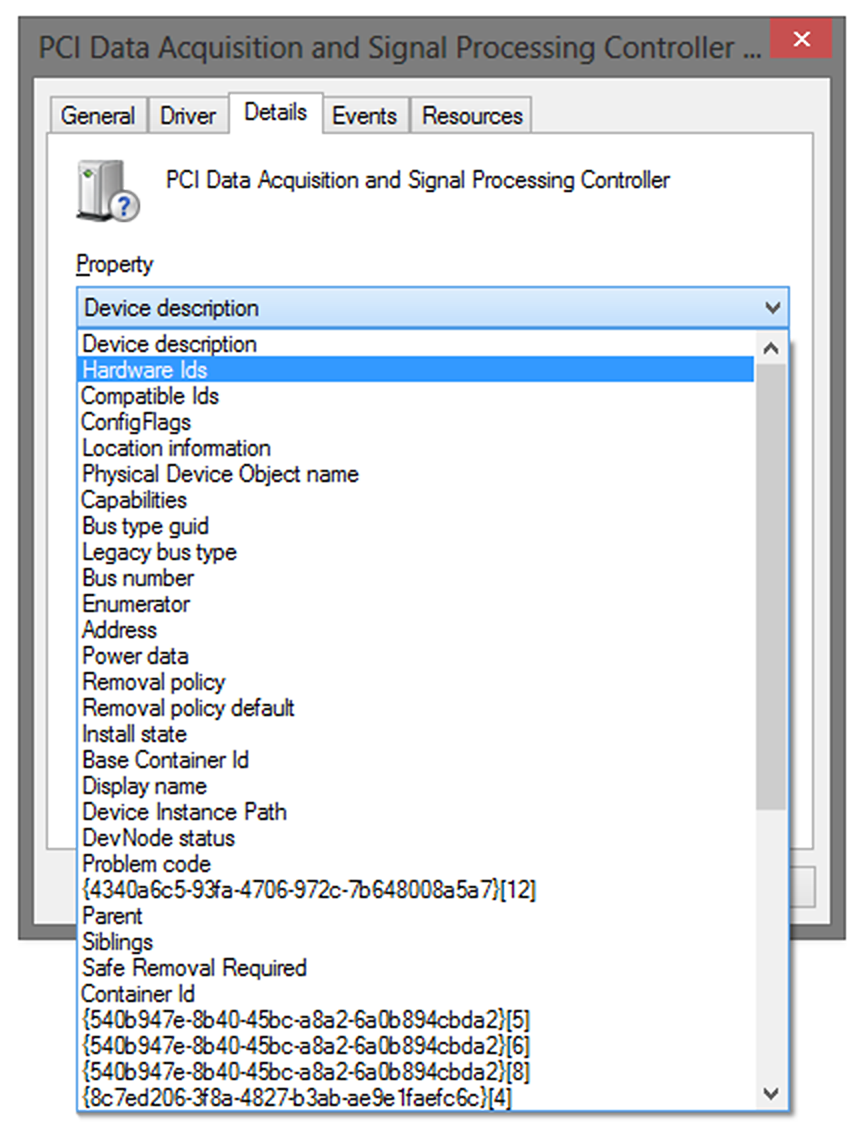 device driver identifier