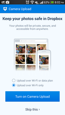 photo backup dropbox
