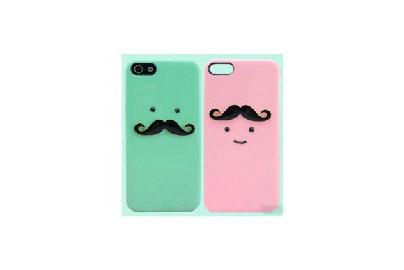skmen jelly3dchrome mustache iphone