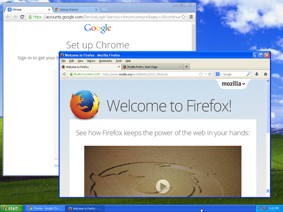 chrome and firefox are still supported on windows xp