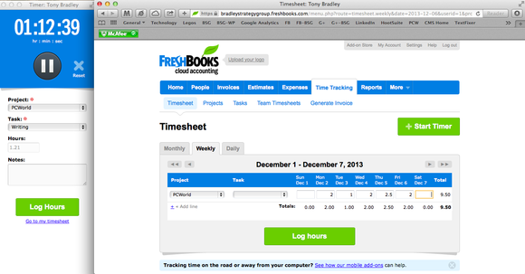 freshbooks screen