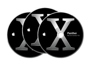 OS X Panther installation discs