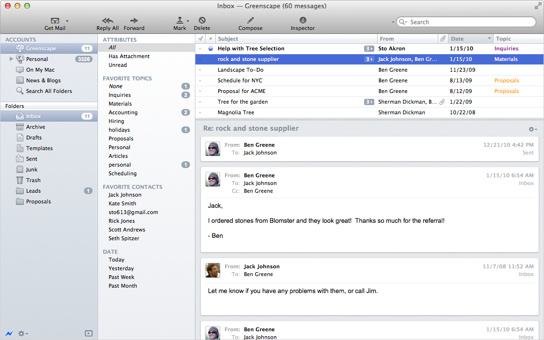 osx mail apps