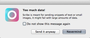 Scribe Mac warning