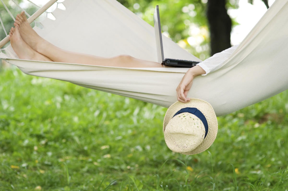 Relaxing on hammock vacation 168344861