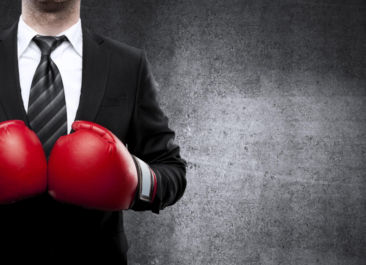 Man in boxing gloves 179985313