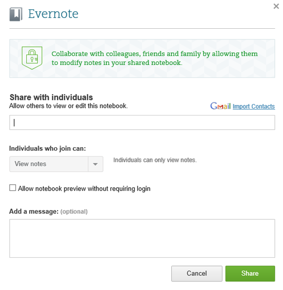 evernote share