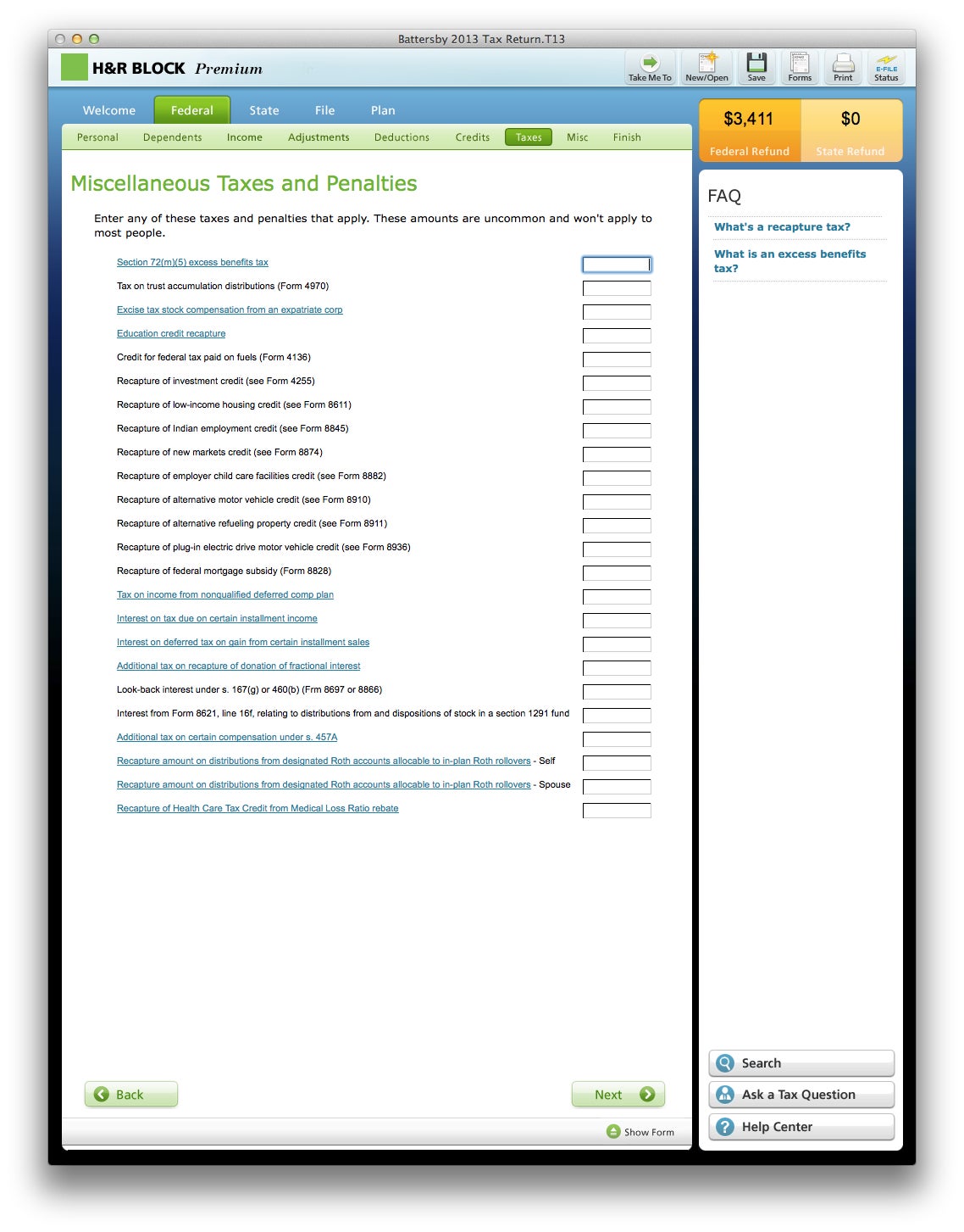 h r block calculator