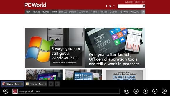 ie11 tabs address bar