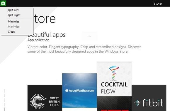 metro app menus