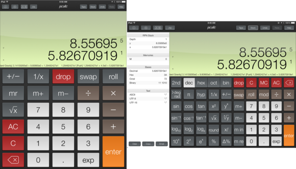 pcalc ipad twilight both orientations