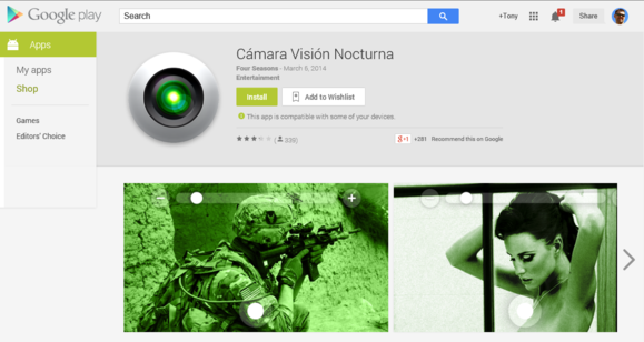 Google Play 'night vision camera' app will empty your ...