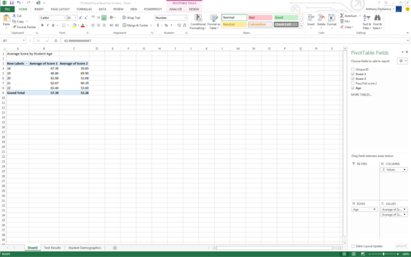 pivot table 2