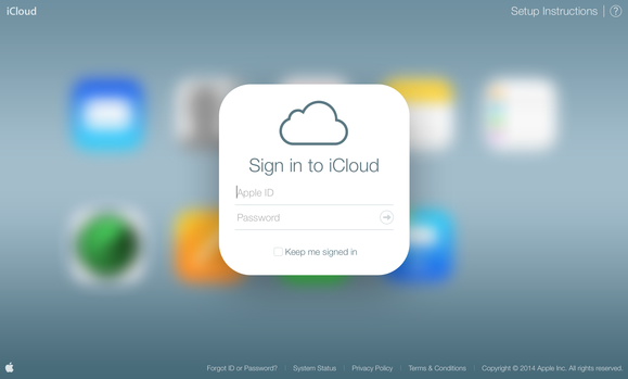 iCloud interface design