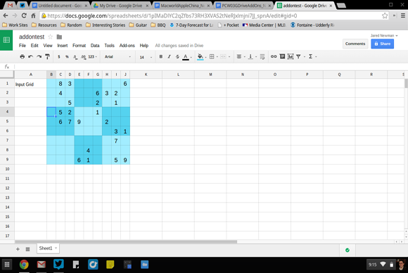 sheets sudoku