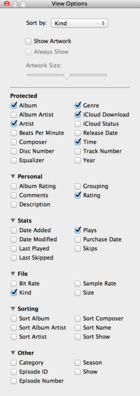 view options