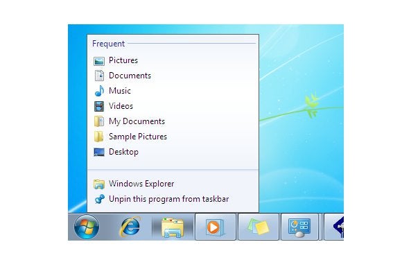 windows 7 taskbar changed to classic