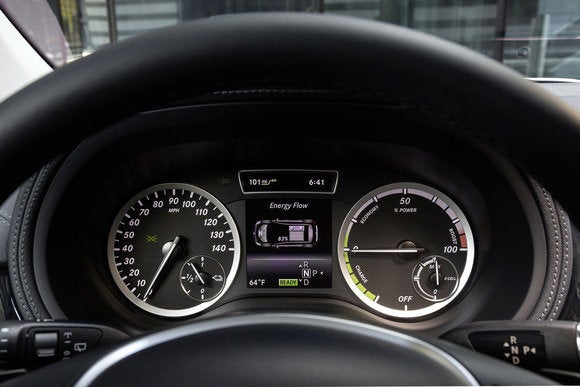 2014 mercedes benz b class electric drive instrument cluster detail april 2014