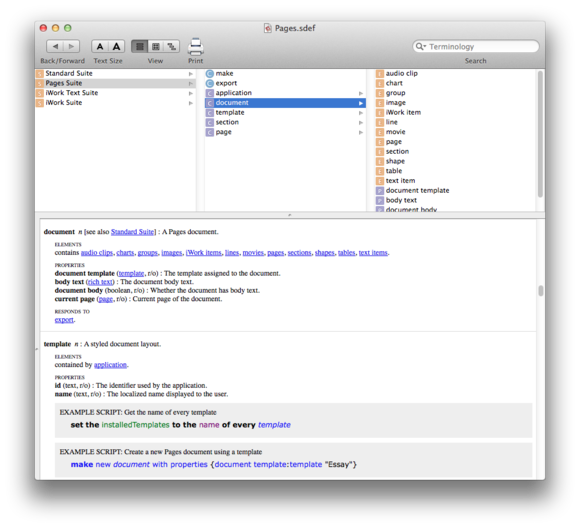 applescript pages