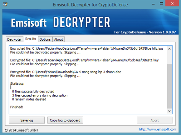 emsisoft decrypter