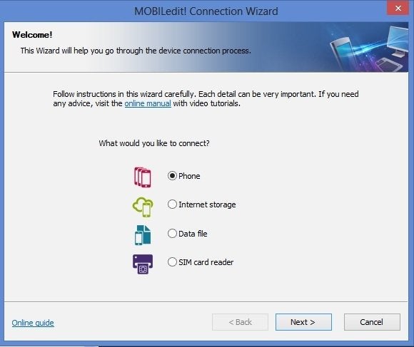 mobiledit connection