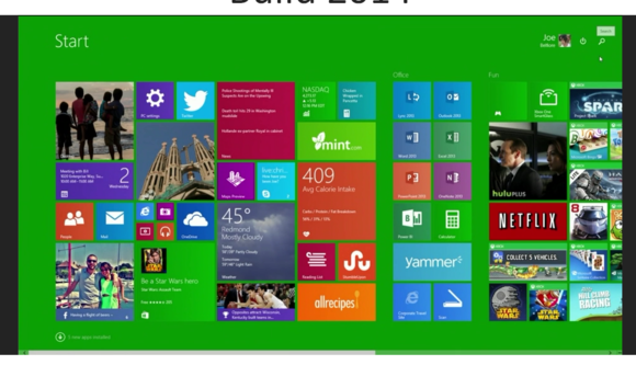ms build 2014 windows 8.1 update start screen