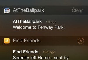 notifications clear