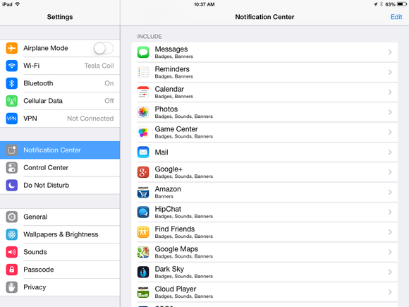 notifications order