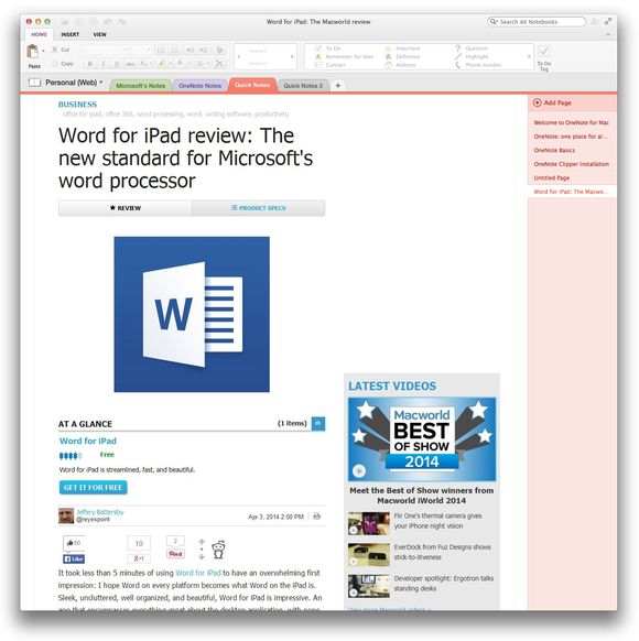 onenote free for mac