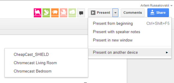 presentation cast chromecast