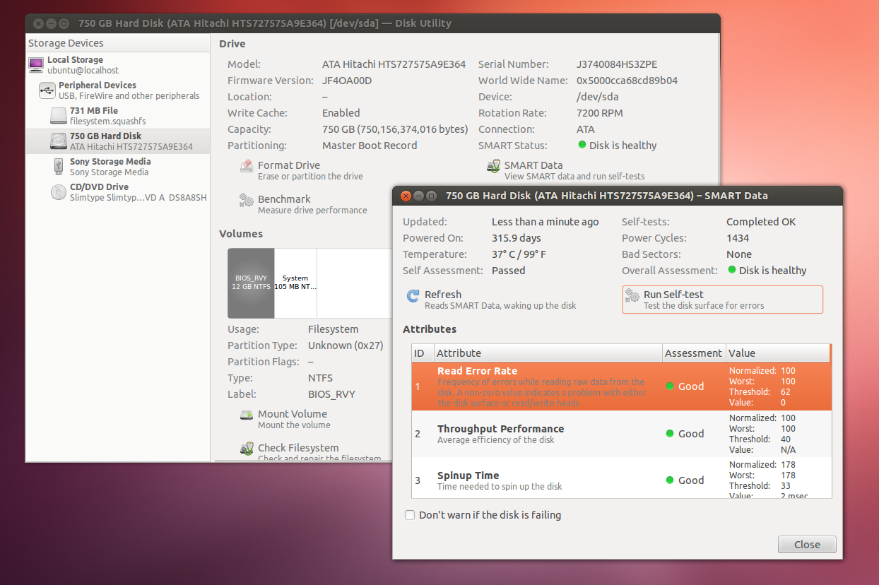 ubuntu check ssd health