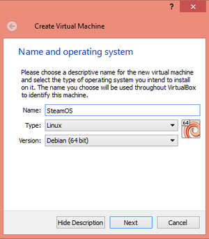 steamos set up virtualbox